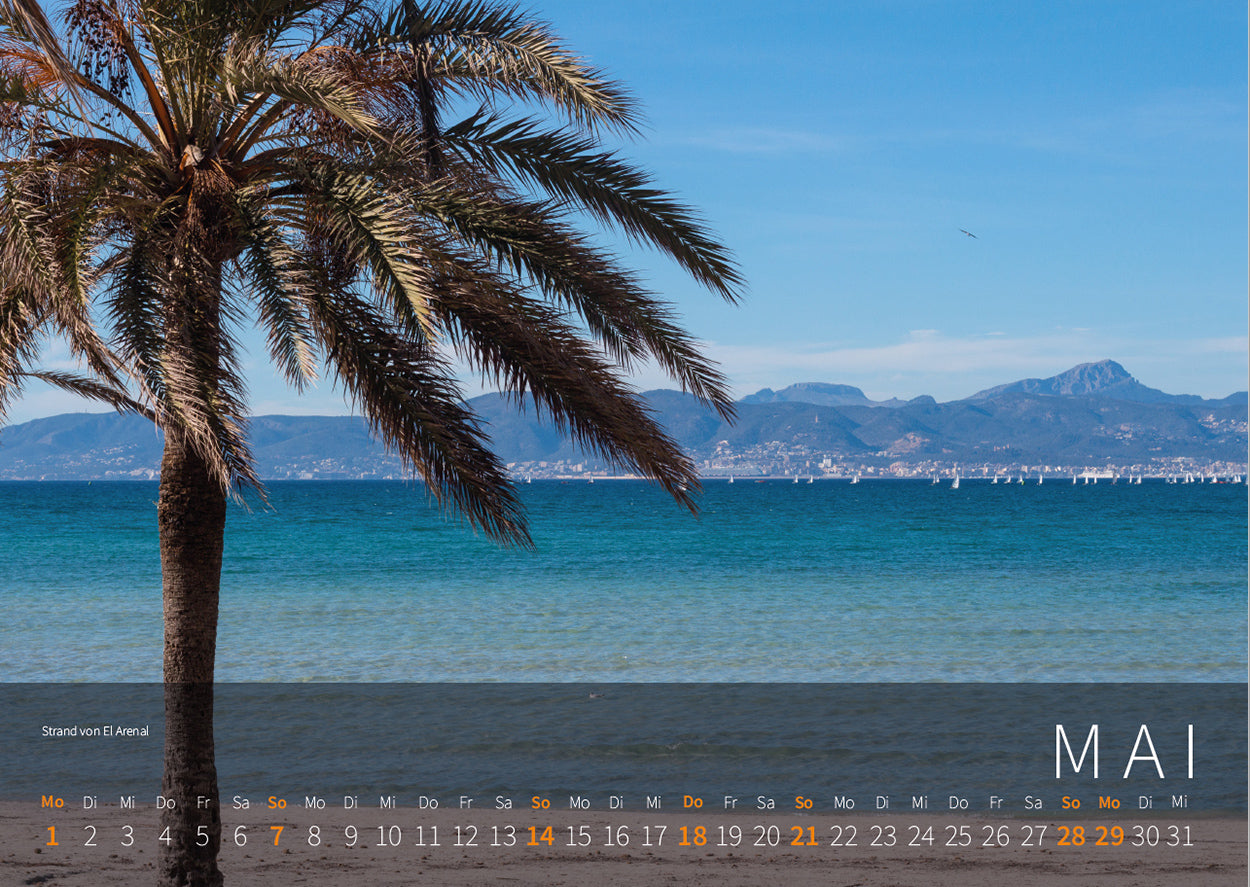 Mallorca Kalender 2023 - Motiv Mai: Strand von El Arenal