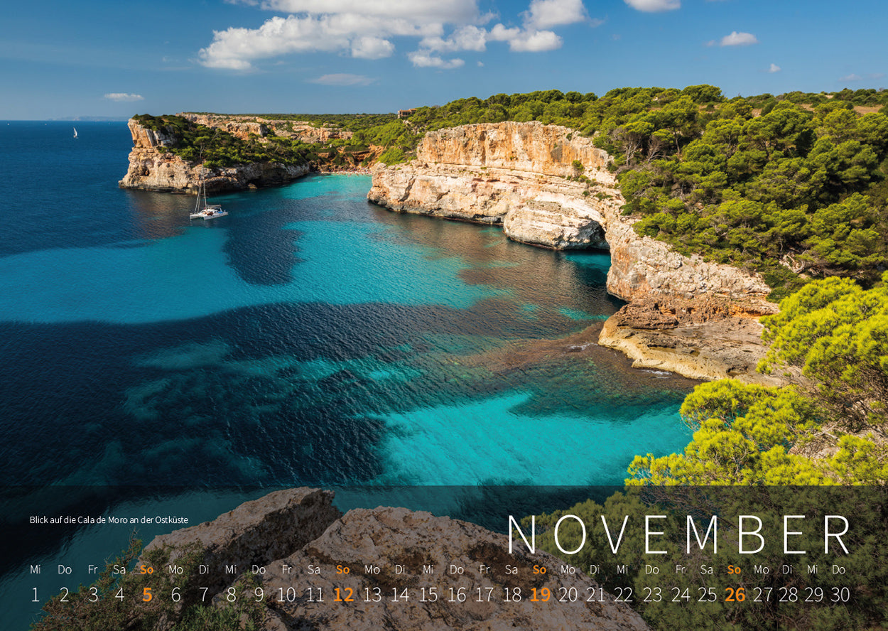 Mallorca Kalender 2023 - Motiv November: Ostküste von Mallorca